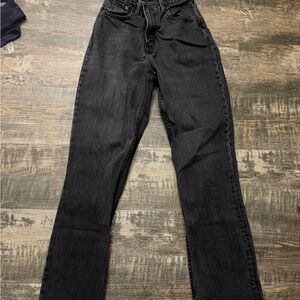 Abercrombie & Fitch Black Straight Leg Jeans